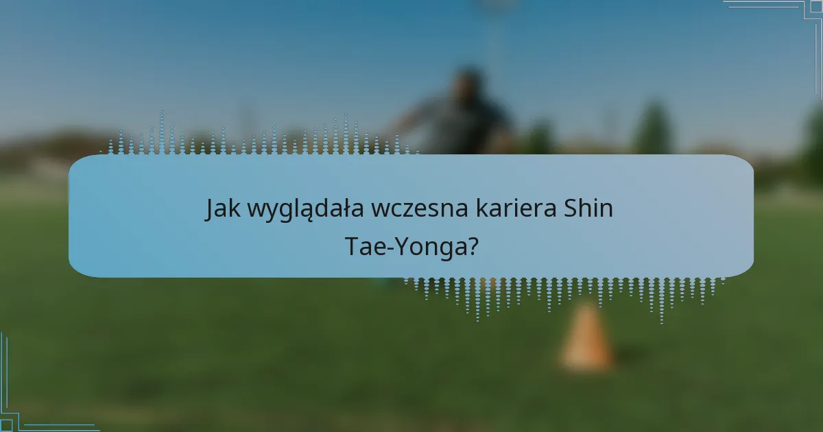 Jak wyglądała wczesna kariera Shin Tae-Yonga?